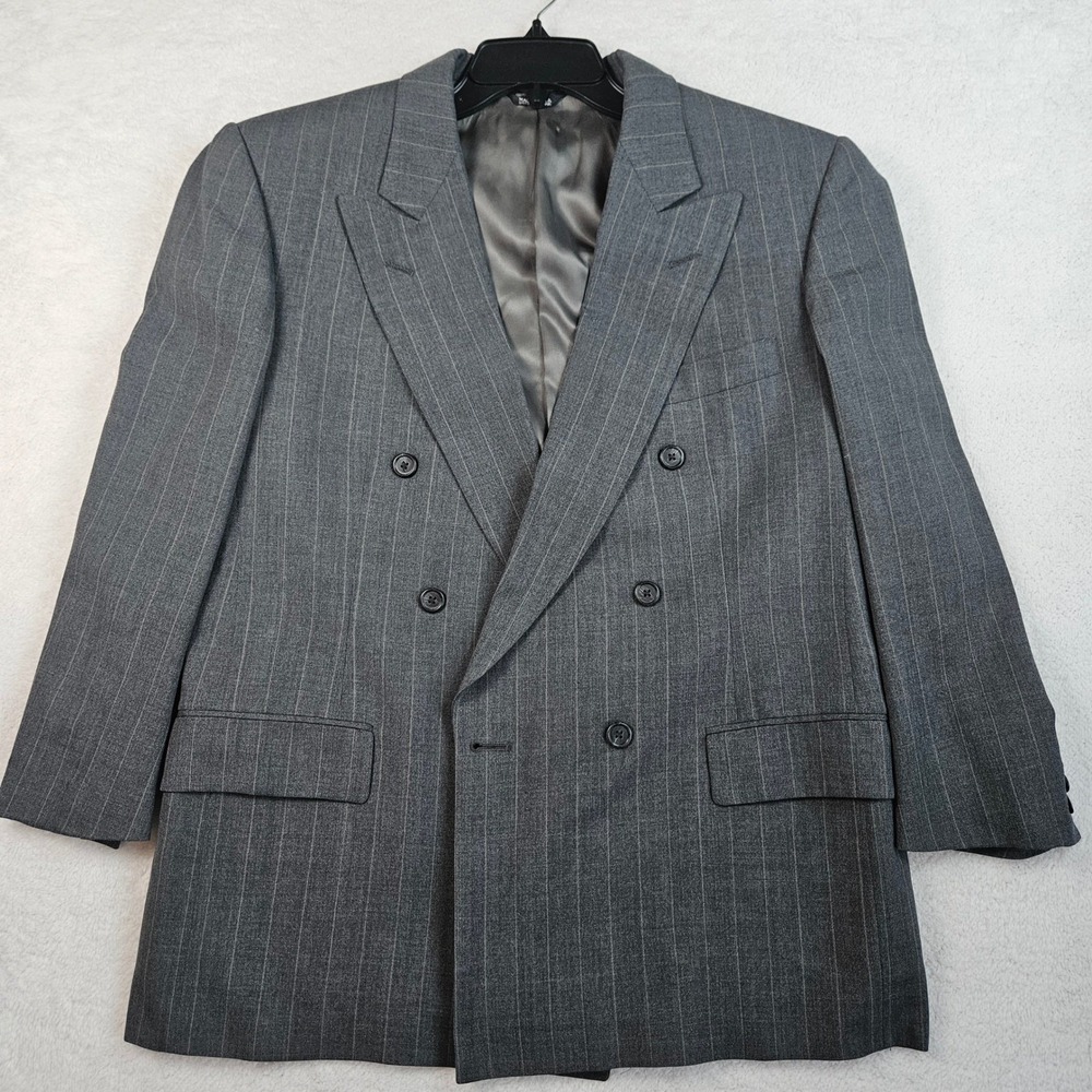 Kilgour French & Stanbury Barneys New York Mens Grey Pinstripe Suit 2 Piece DB